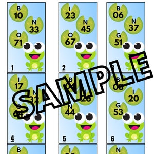 Leap Frogには25枚のカード、マスター、コールシートが入っています