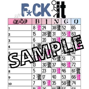 F*CK it bingo (mixte, droit, blanc) 1-15 lignes (75 boules)