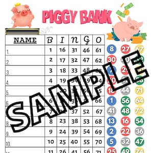 Piggy bank bingo/holds (mixed, straight, blank)