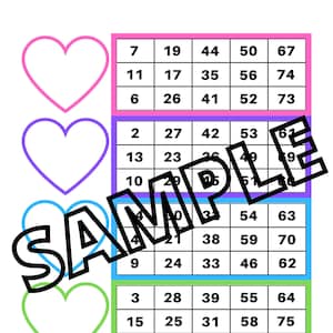 Le contour du coeur bloque le bingo (mixte, droit, vierge)