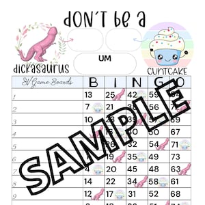 Wees geen... bingo 1-15 regels (gemengd, hetero, blanco)