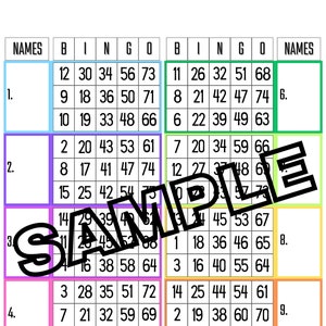 Bingo double blocs (mixte, vierge)