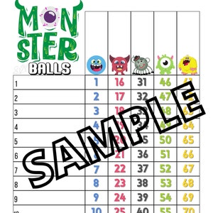 Monster Balls Bingo (mixte, droit, vierge)