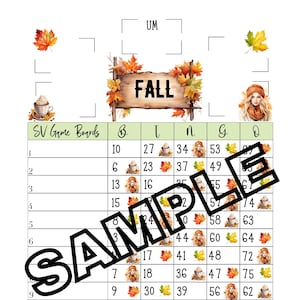 Fall bingo (mixed, straight, blank)