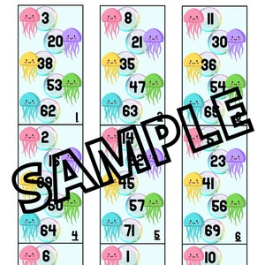 Dont be Jelly 5 prises de numéro (25 cartes, maître, feuille d'appel)