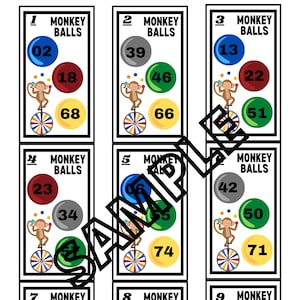 Monkey ball HOLDS (25 cartes de maintien, feuille principale et feuille d'appel)