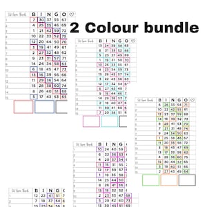 2 kleuren bingobundel 75 bollen (5 gemengd)