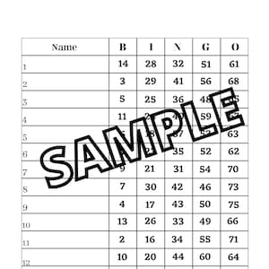Tabelloni bingo misti da 1 a 15 linee (3 copie)