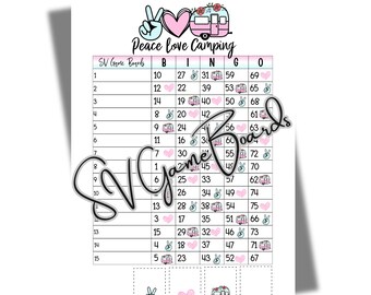 Peace love camping 75 ball- 15 line (straight, mixed, blank)