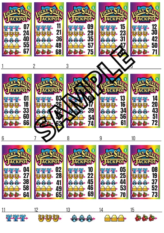 【中古】 Bingo！（7） Lucky Seven Bingo (mixed, Straight, Blank) - Etsy