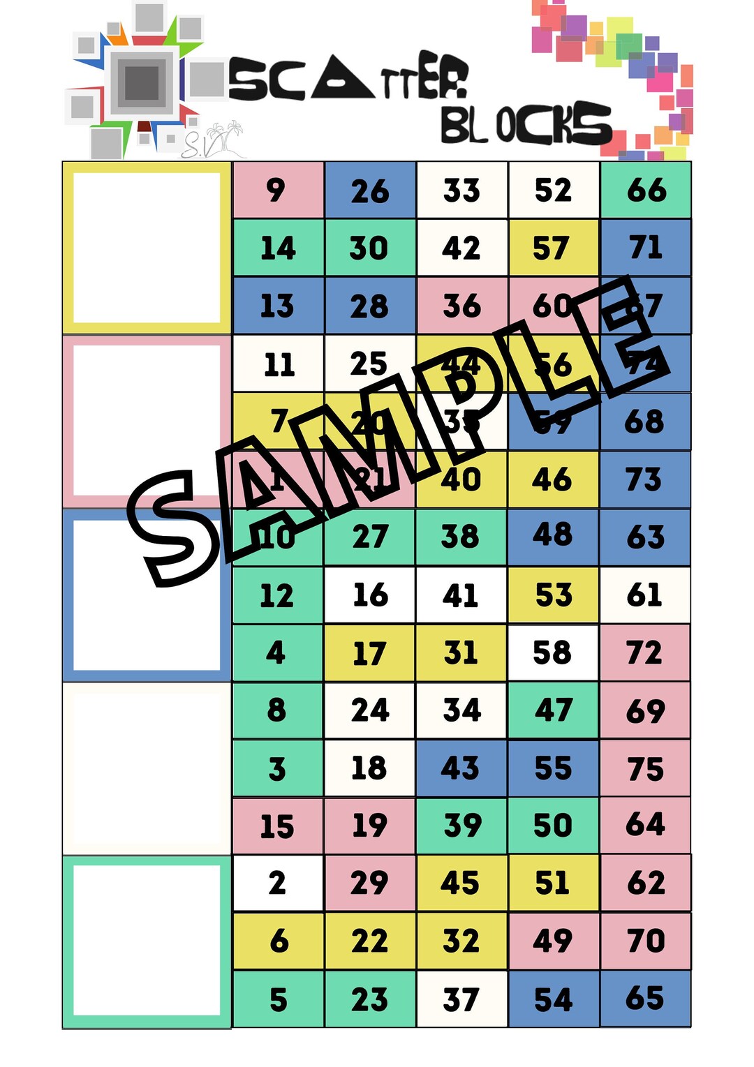 Scatterblocks Scatter Blocks (mixed, Straight, Blank) - Etsy
