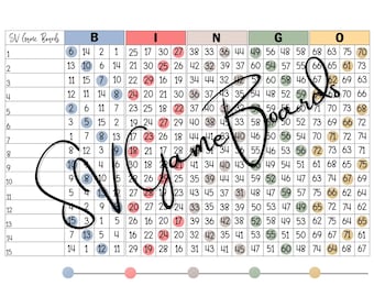 Quad bingo colours, 15 line, 75 ball (mixed, blank)