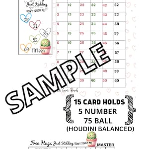 Câlins gratuits cactus 15 prises (15 cartes, master, feuille d'appel)
