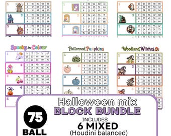 Halloween mix block bundle - 6 mixed and 6 straight
