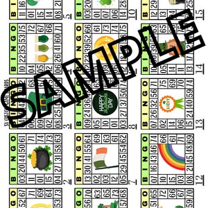 Bingo carré de la Saint-Patrick (mixte, vierge)