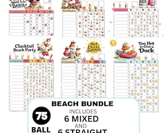 Beach funny animals bundle 75 ball (6 mixed, 6 straight)