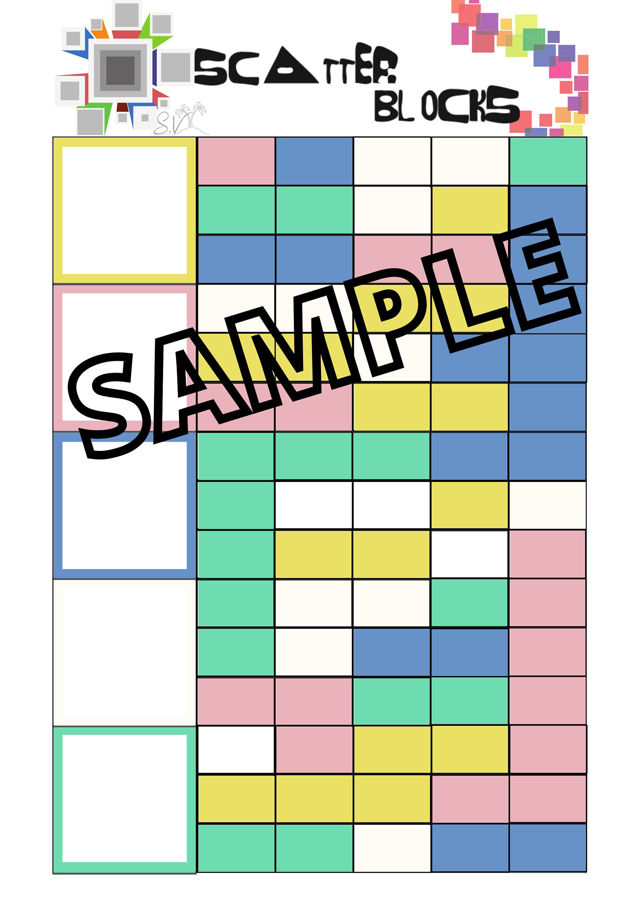 Scatterblocks Scatter Blocks (mixed, Straight, Blank) - Etsy