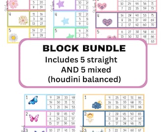 Lot de 5 blocs droits et 5 blocs mixtes (Houdini équilibré)