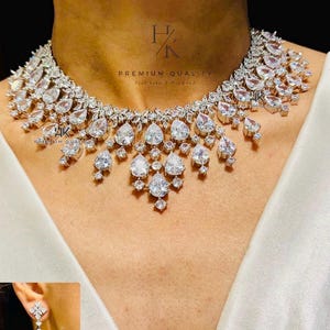 American Diamond Necklace Set: Indian Bridal Jewelry