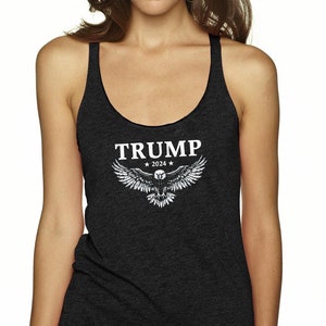 Trump 2024 Tank Top Trump Womens Tank Bald Eagle Shirt Patriotic Ladies Tank Conservative Woman Republican Woman Gift