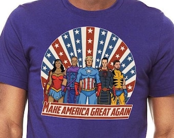 Trump 2024 T-Shirt Maga Maha RFK Jr Elon Tulsi JD Vance American Superheroes Avengers Trump Shirt Conservative Tshirt Republican Shirt