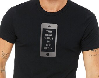 The Real Virus is the Media Shirt Conspiracy Theory T-shirt Libertarian Gift 1984 Freedom of Speech Conservative Gift Freedom Shirt