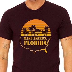 Make America Florida T-Shirt Make America Great Florida T-Shirt Conservateur T-Shirt Républicain Homme Cadeau Pilule Rouge Chemise FJB Lets Go Brandon
