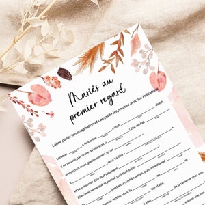 Jeu d'enterrement de vie de jeune fille à imprimer - Jeu EVJF en français, à télécharger. Animations et Activités EVJF - Jeux Mariage