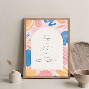 Affiche enfant, Montessori, Affiche chambre enfant, Affiche éducative, chambre bébé