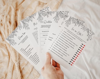 30 Hen Party Games to Download - Hen Party Games in French, Printable