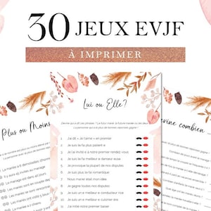 30 Jeux d'enterrement de vie de jeune fille à imprimer - Jeux EVJF en français, à télécharger. Animations et Activités EVJF