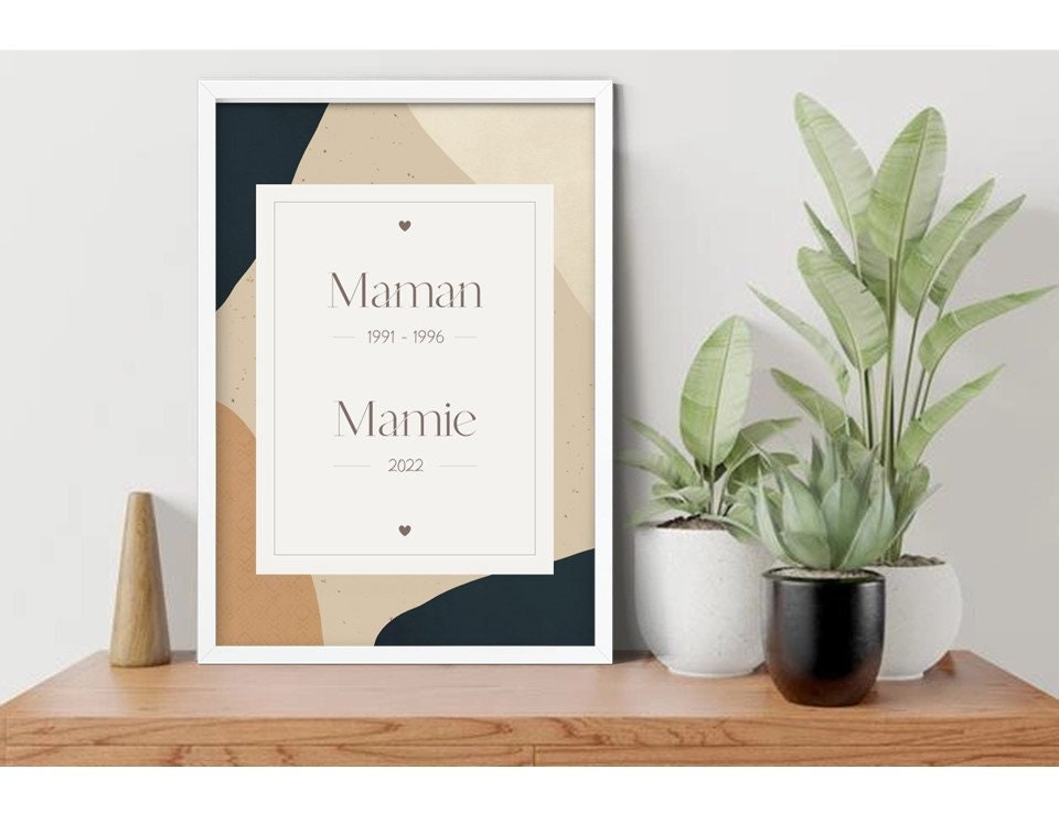 Affiches et Cartes Annonce de Grossesse Mamie Personnalisée, Cadeau Original Pour La Fête Des Grands