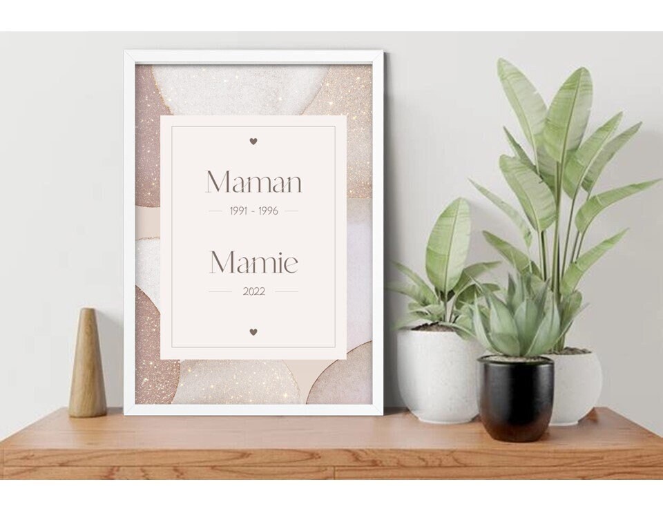 Affiches et Cartes Annonce de Grossesse Mamie Personnalisée, Cadeau Original Pour La Fête Des Grands