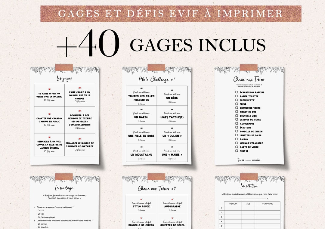 Gage Enterrement De Vie De Jeune Fille