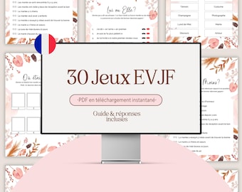 30 Printable Hen Party Games - Hen Party Games in French, to download. Hen Party Activities and Entertainment