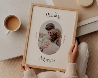 Affiche photo couple personnalisé | Cadre photo personnalisé | Cadeau couple photo | Affiche personnalisée | Poster personnalisé original
