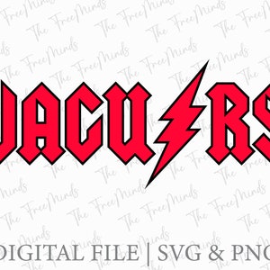 Rocker Font Jaguars Svg Files for Cricut Instant Download - Acdc Font ...