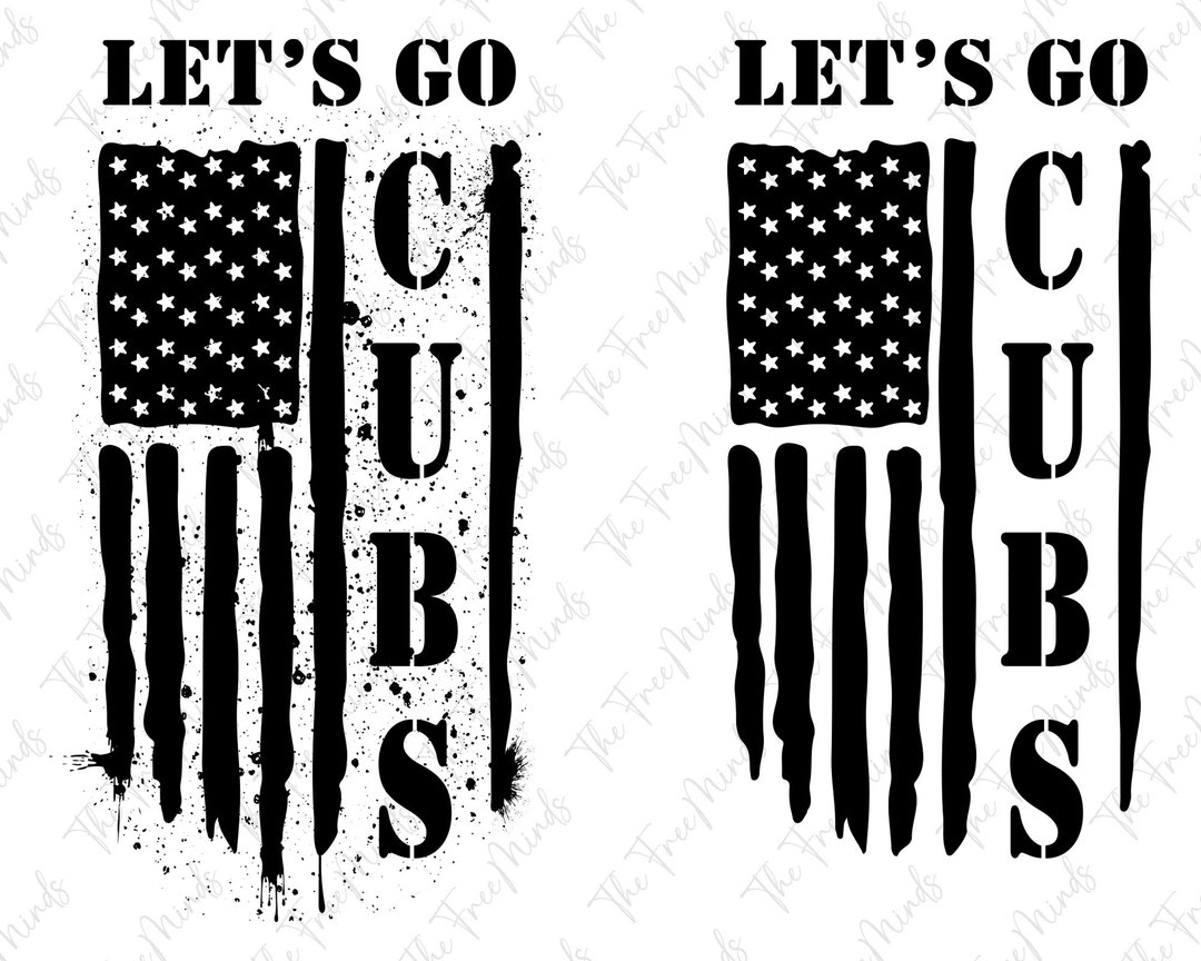Let's Go Cubs Svg Usa Flag Svg Printable Game Day Svg - Etsy