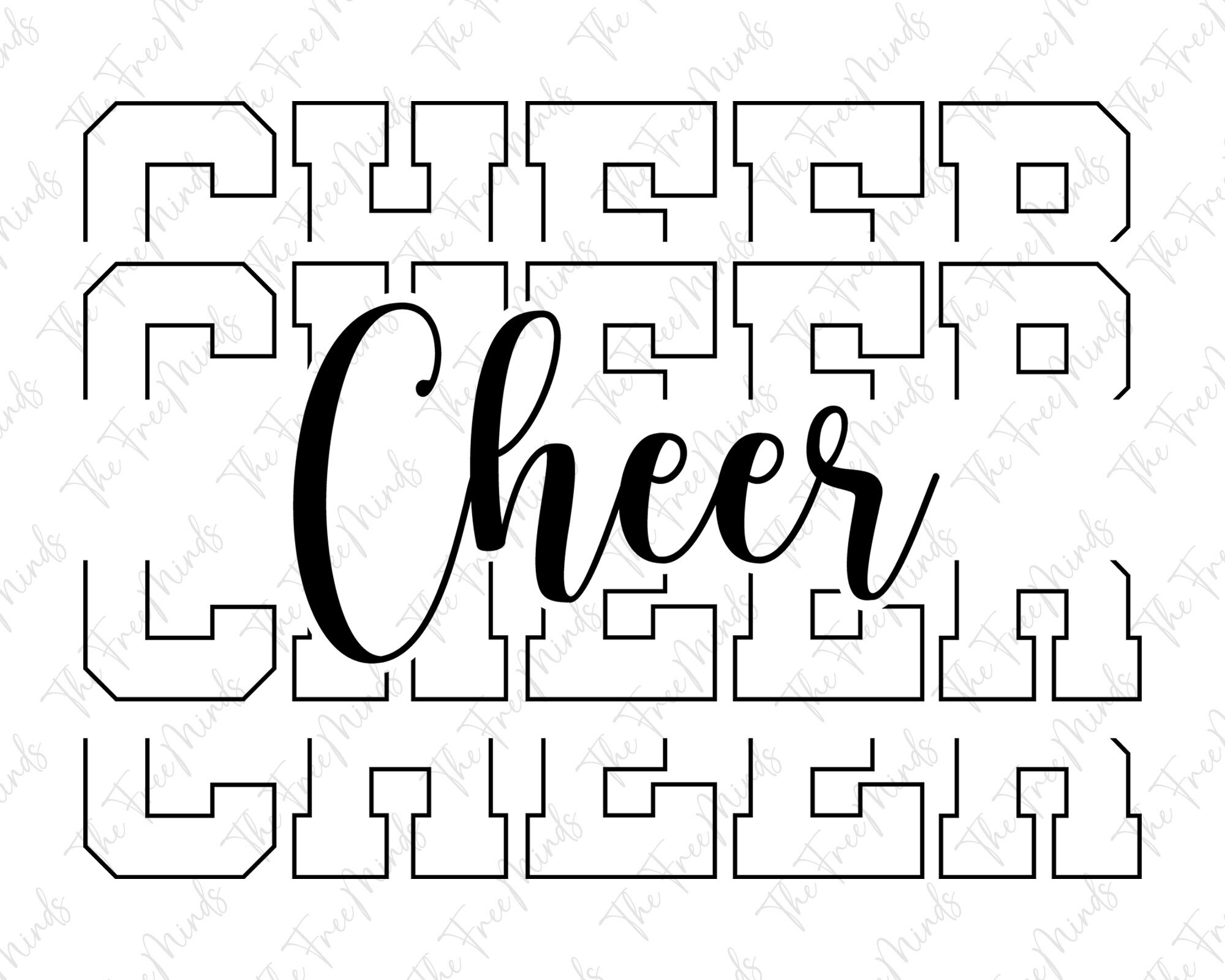 Cheer Svg Stacked Svg Digital Download Cheerleader Svg Etsy Israel