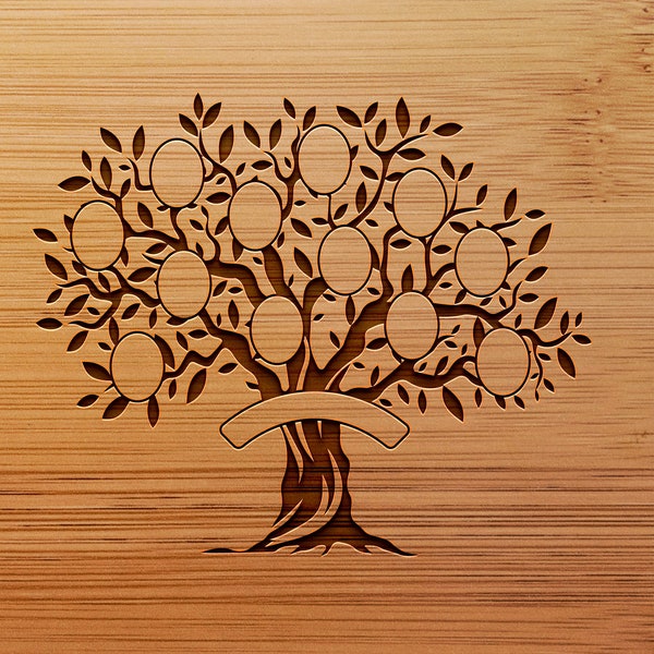 FAMILY TREE SVG, Tree Silhouette Svg, Family Reunion Printable Tree Svg, Tree Cricut Svg, Brown Tree Svg, Modern Tree Svg