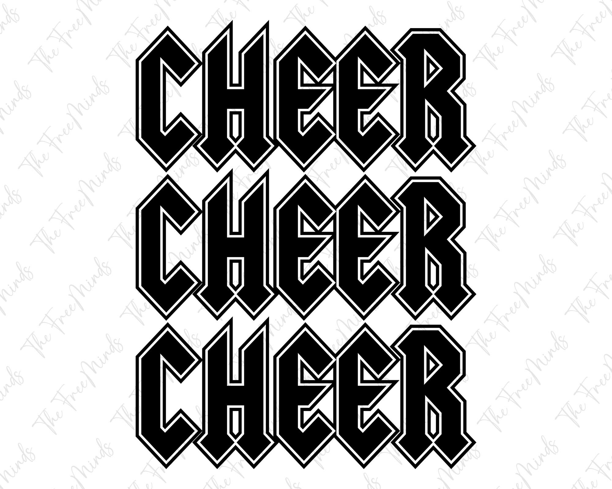 Cheer Svg Stacked Svg Imprimibles Cheerleader Svg - Etsy México