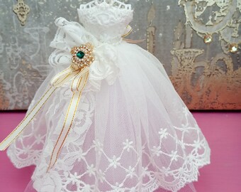 Handmade miniature dress ornament