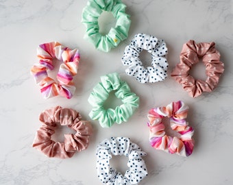 Handmade Hair Scrunchies Made from Cotton Fabric; Hair Accessories; GIfts for her; Small Scrunchie