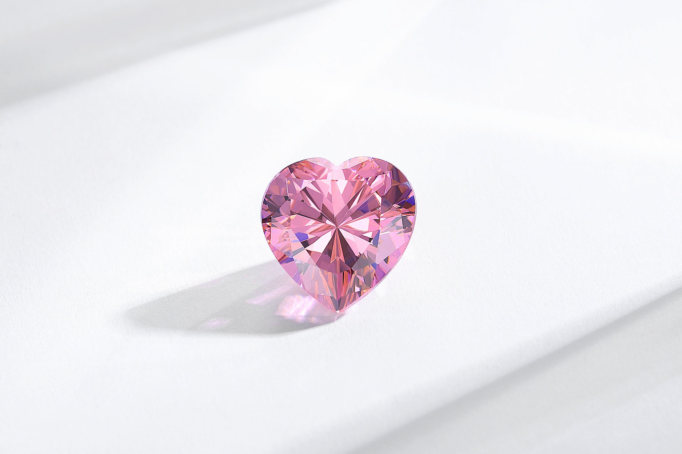 Pink Heart Shape Loose Cubic Zirconia Synthetic Gem Jewelry Making Supply Gift Ideas Gift for her 2pcs 11pcs