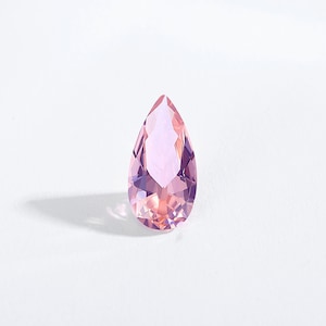 Light Peach Pear Cut Loose Cubic Zirconia (2pcs)