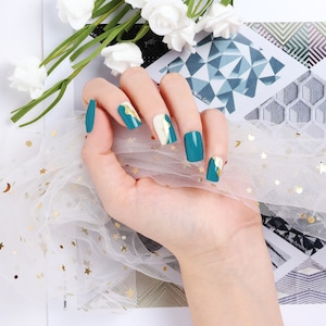 Semi-Cured UV Gel Nail Wraps, UV Gel Nail Strips, Nail Stickers, Nail Art, Nail Decals, Gift Ideas, Gift for her (20pcs)