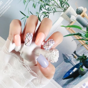Semi-Cured UV Gel Nail Wraps, UV Gel Nail Strips, Nail Stickers, Nail Art, Nail Decals, Gift Ideas, Gift for her (20pcs)