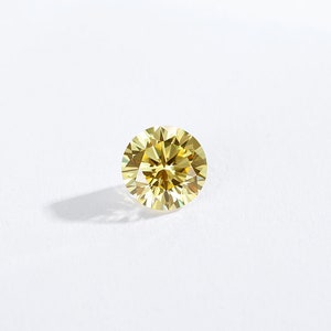 Zirconium jaune clair coupé rond (6 pièces 7 mm)
