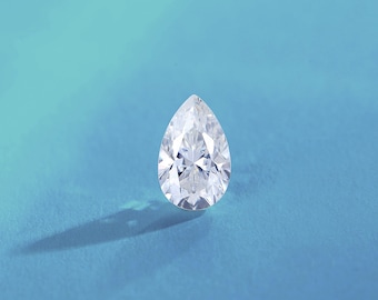 Pear Cut Loose Moissanite, 1 Carat D Color FL 3EX Colorless Moissanite,  Moissanite For Wedding Jewelry Making, Gift for her/gift for him