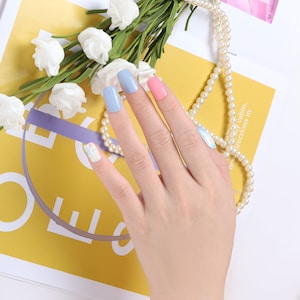 Semi-Cured UV Gel Nail Wraps, UV Gel Nail Strips, Nail Stickers, Nail Art, Nail Decals, Gift Ideas, Gift for her (20pcs)